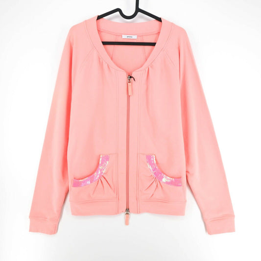 PERSONA Pink Full Zip Cardigan Jumper Sweater Size S