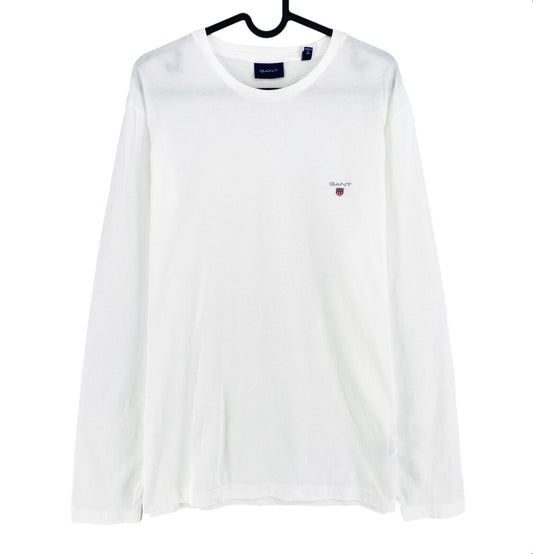 GANT White Original Long Sleeves Crew Neck T Shirt Size XL