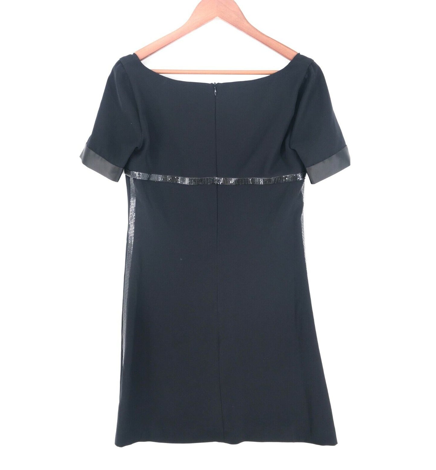 JOHN RICHMOND X Black Round Neck Dress Size IT 42 EUR 38 UK 10 US 8