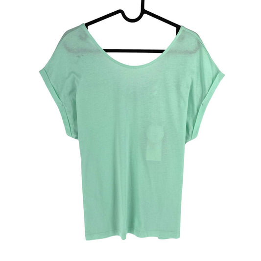 s.Oliver Women Green Crew Neck Short Sleeves T Shirt Size EU 38 UK 10 US 8