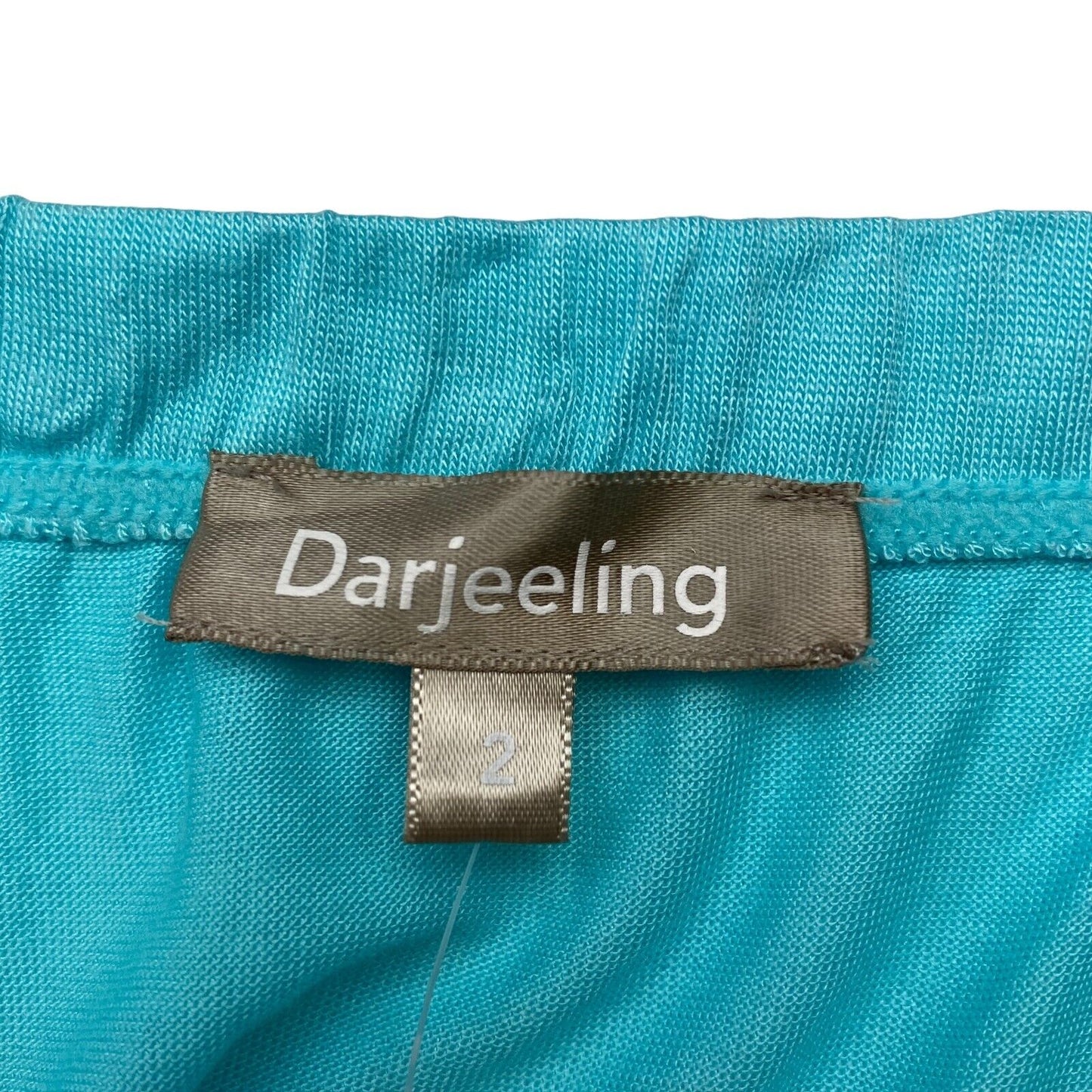 Ärmelloses, trägerloses Jersey-Etuikleid in Darjeeling-Blau, Größe M