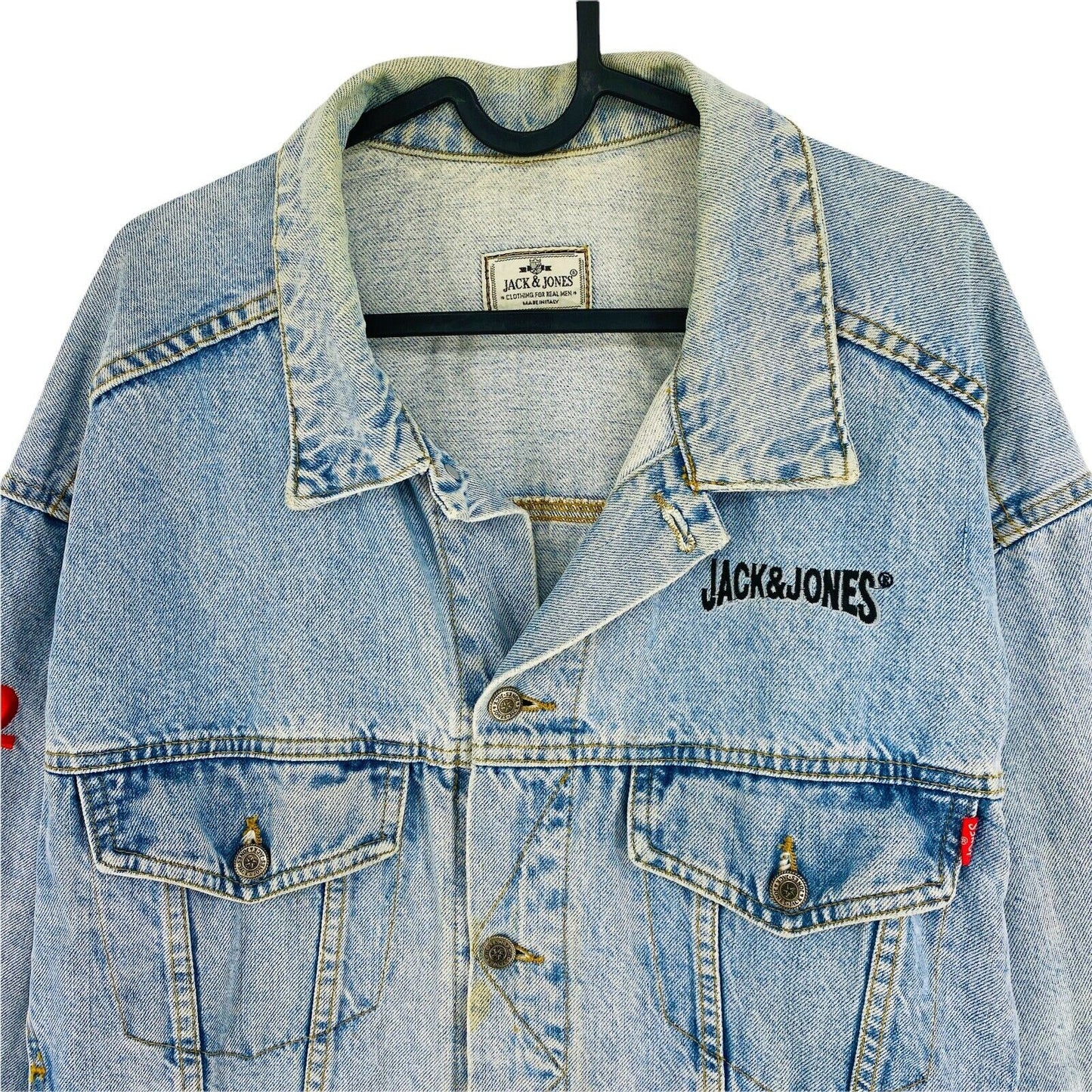 JACK & JONES Blue Vintage Retro Denim Jeans Jacket Size M