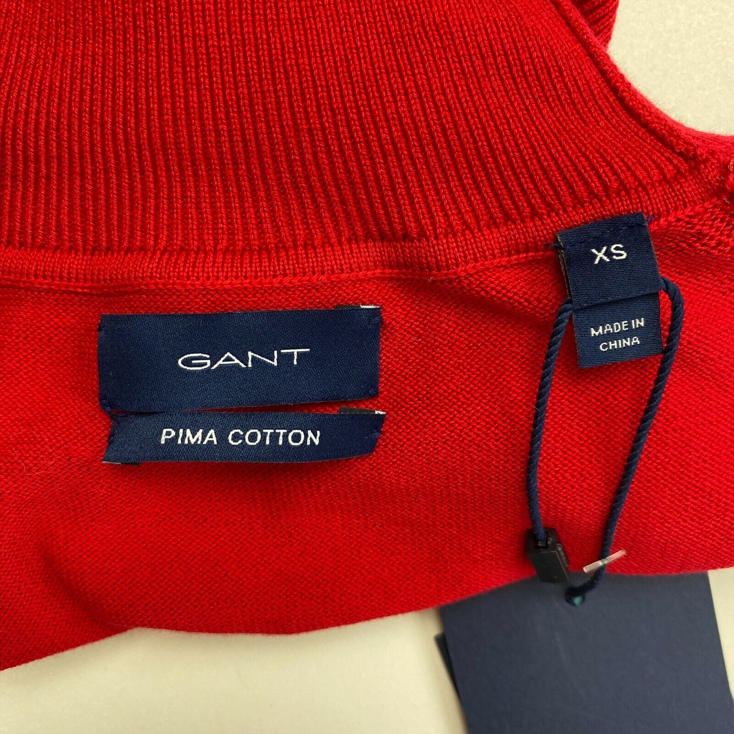 GANT Red Light Cotton Turtle Neck Sweater Jumper Size XS