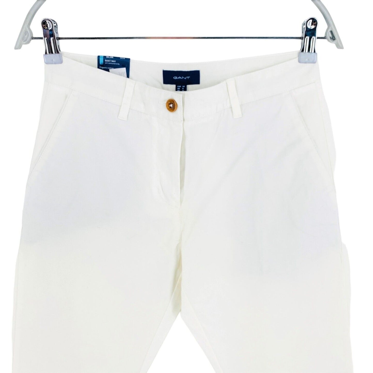 GANT White Fryda Classic Chino Pants Trousers Size EU 34 UK 6 US 4