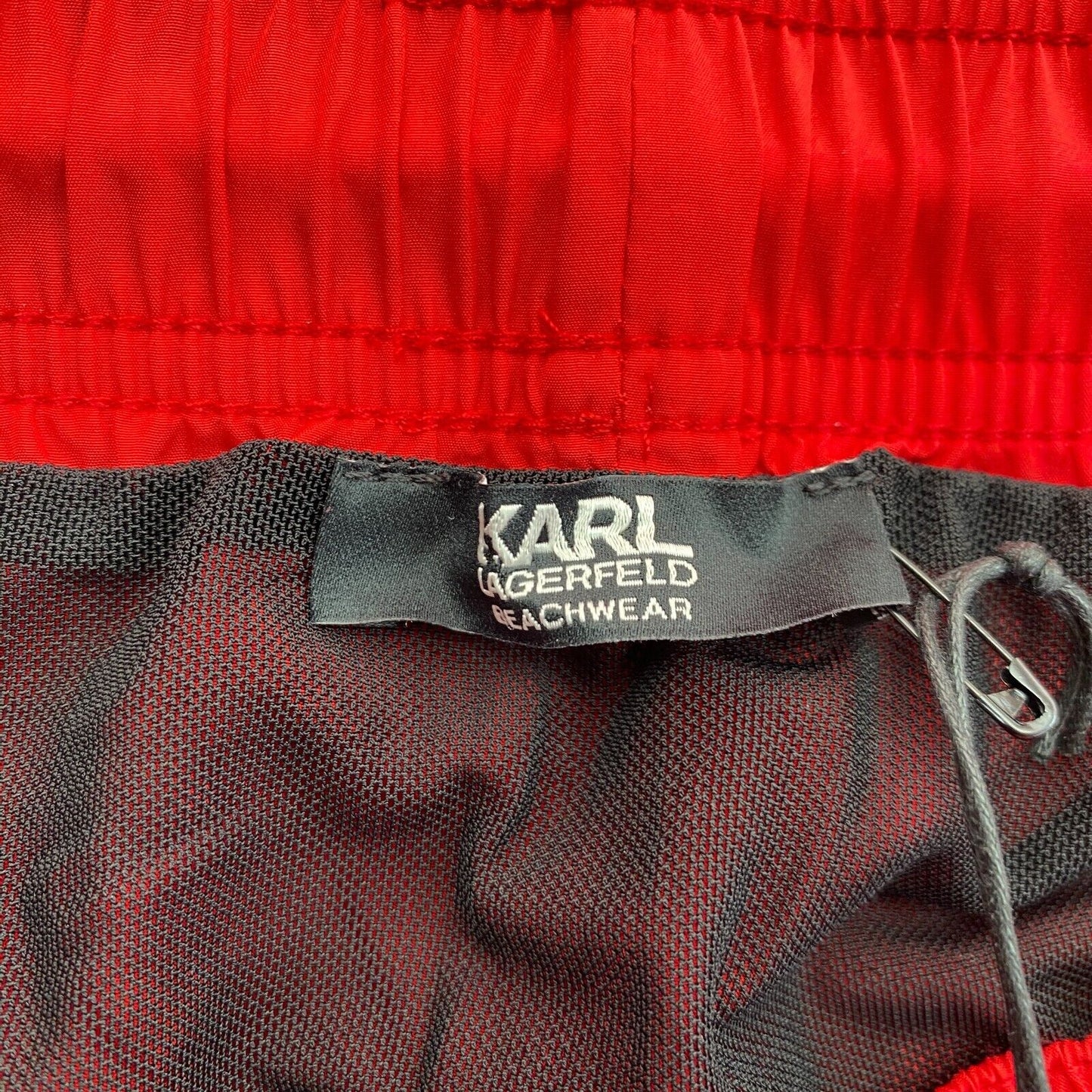 Karl Lagerfeld Red Classic Regular Fit Board Swimming Shorts Size XL