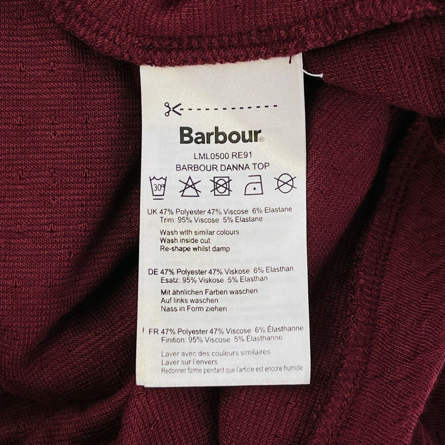 Barbour Red Winter Tartan Wool Blend Loose Fit Jumper UK 12 EUR 38 US 8