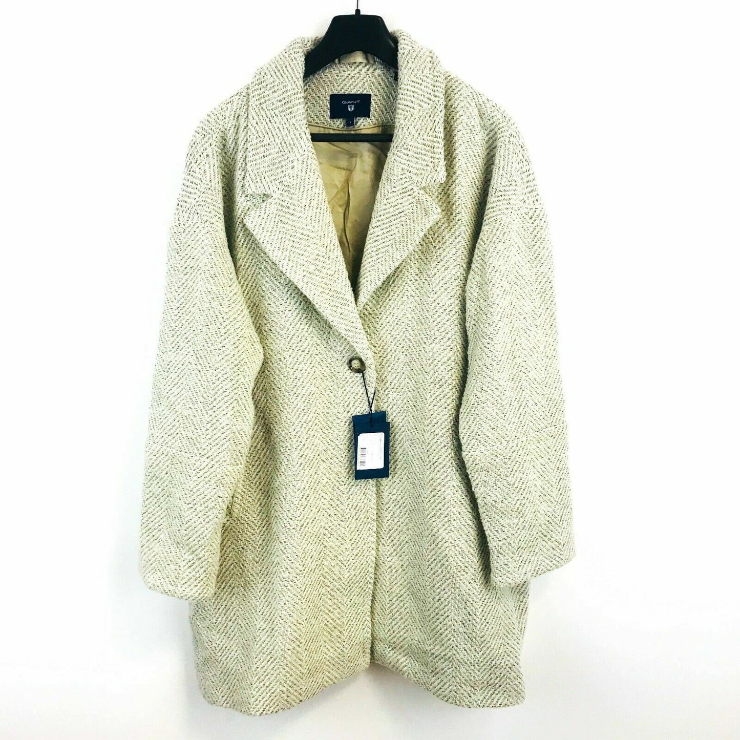 GANT Women's Grey Wool Blend Coat Size XS L