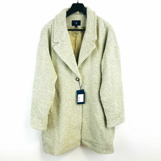 GANT Women's Grey Wool Blend Coat Size XS L