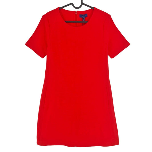 GANT Rotes Jersey-Piqué-Kleid, Größe EU 38, UK 10, US 8