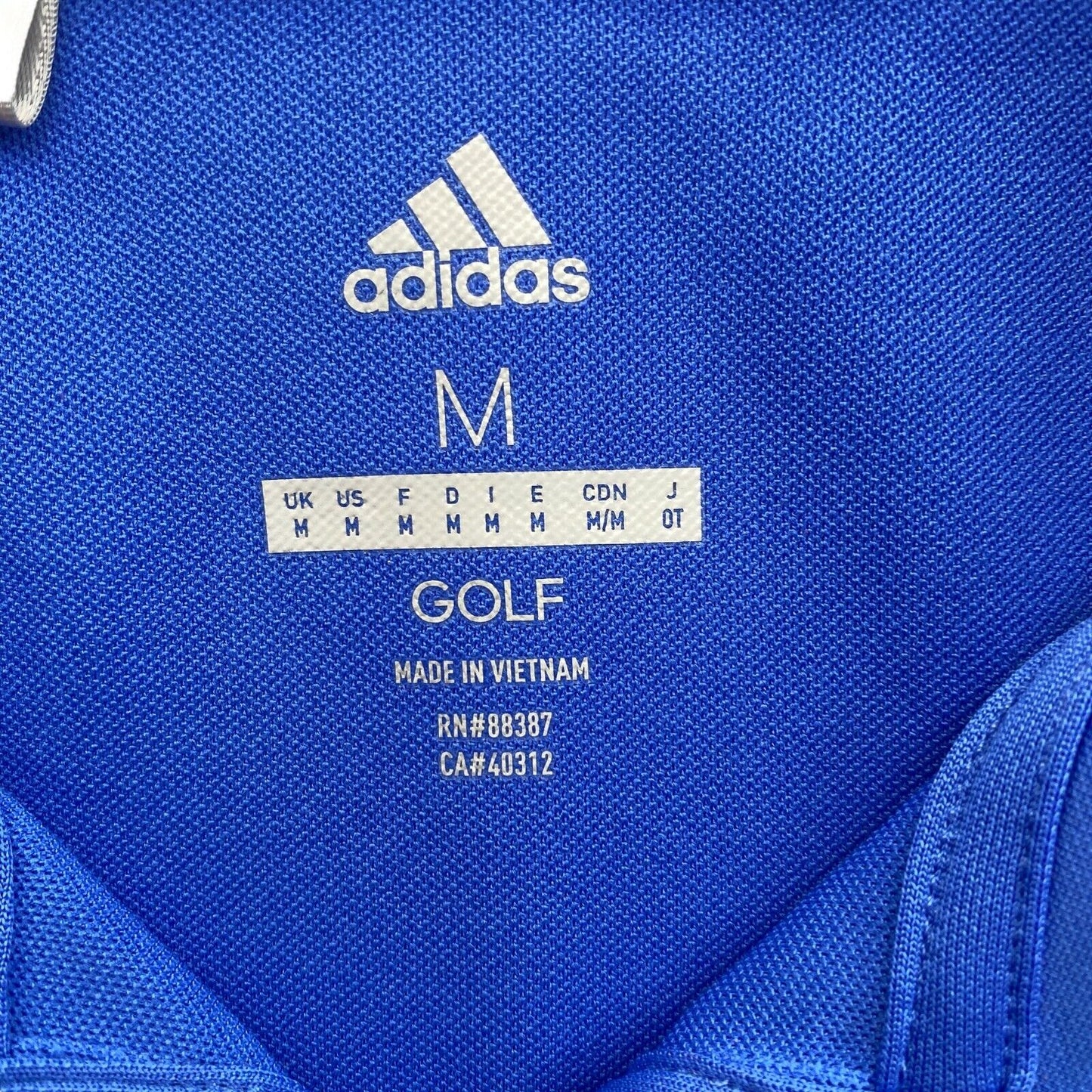 Polo Adidas Golf bleu marine uni à manches courtes taille 11-12 ans