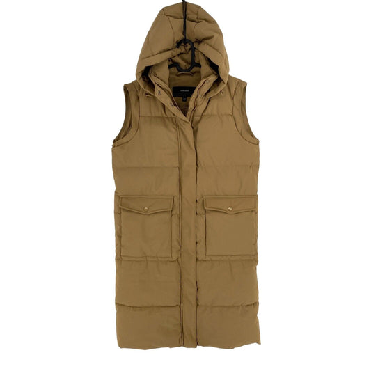 VERO MODA Brown Padded Hooded Waistcoat Gilet Size S