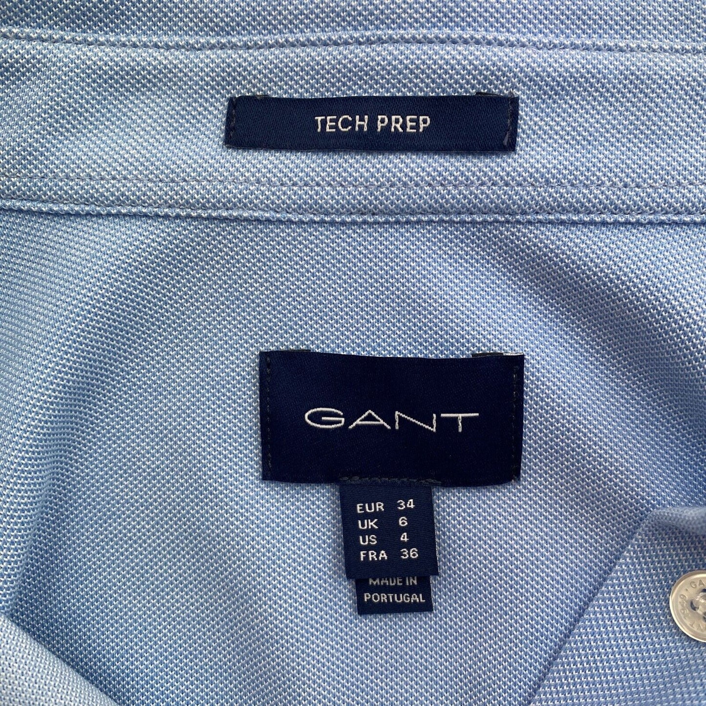 Chemise GANT Blue Tech Prep Pique Taille EU 34 UK 6 US 4