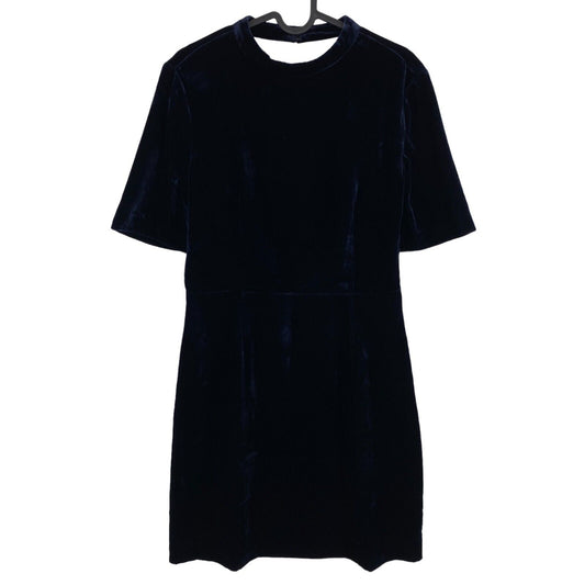 GANT Navy Blue Velour Short Sleeves Sheath Dress Size EU 38 UK 10 US 8