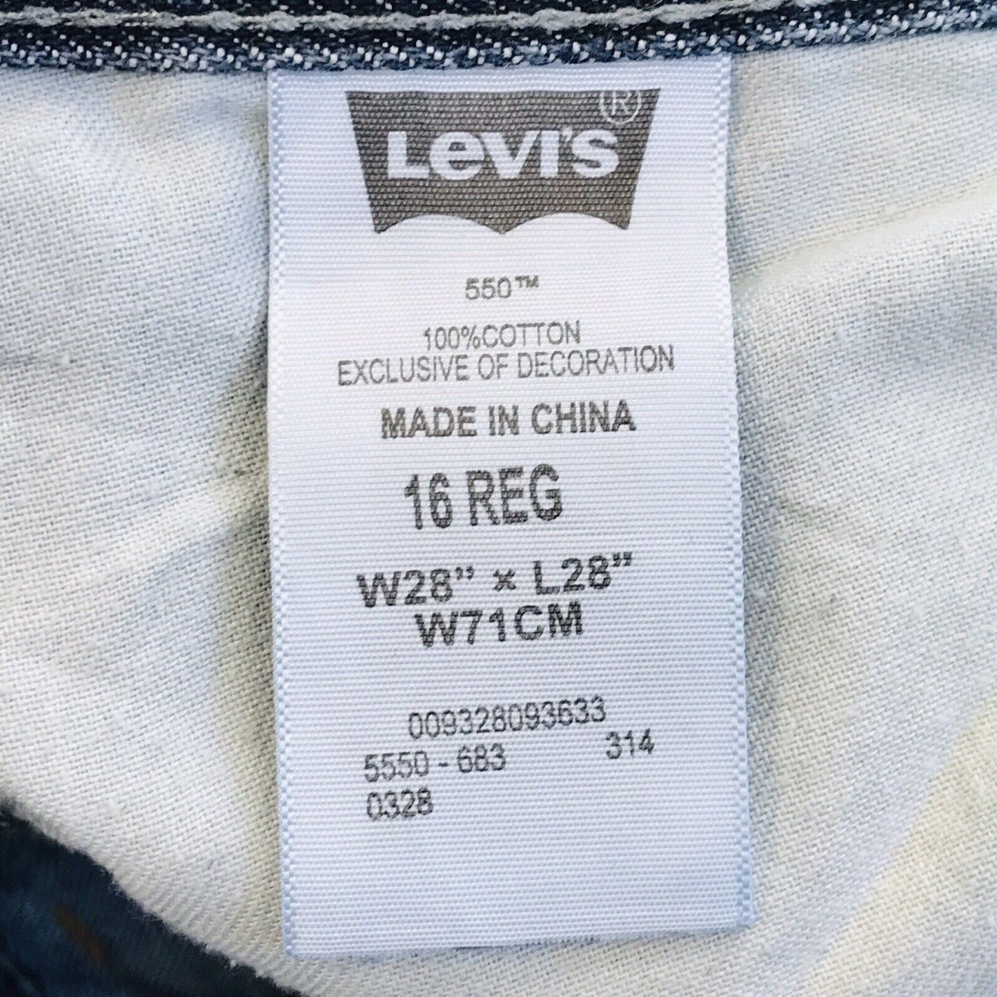 Vintage Levi's 550 Boys Grey Relaxed Straight Fit Jeans 16 Reg / W28 L28