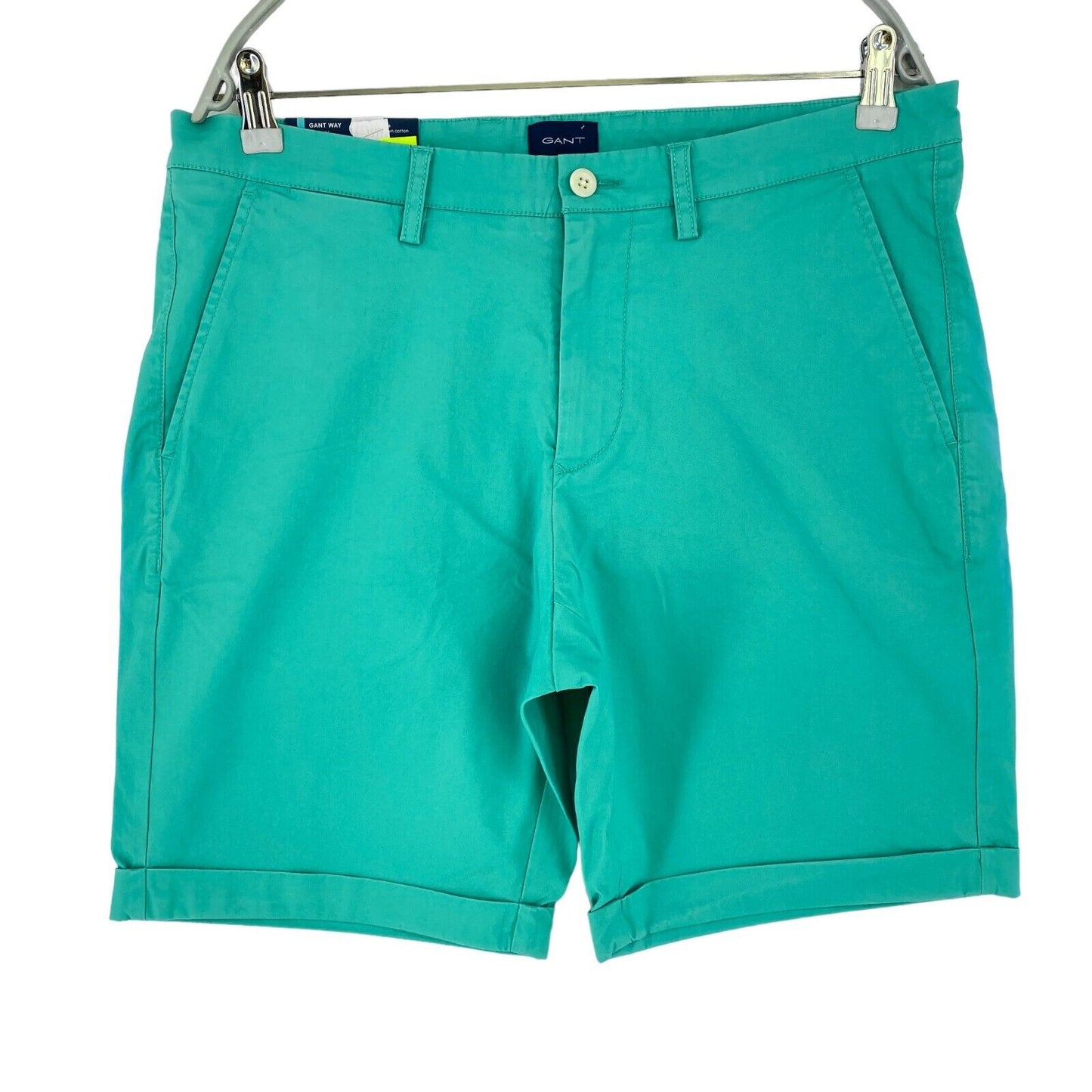 GANT Aquamarine Blue Green Regular Fit Chino Shorts Size W34