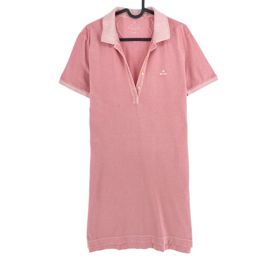 GANT Pink Sun Faded Pique Short Sleeves Polo Shirt Dress Size M