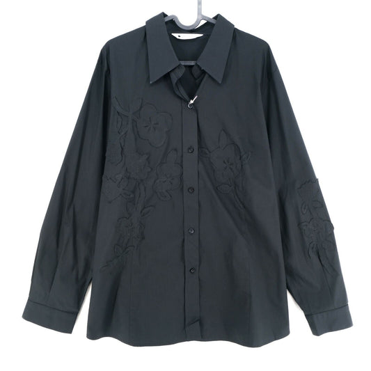 PERSONA Black Flared Shirt Size EU 40 UK 12 US 10