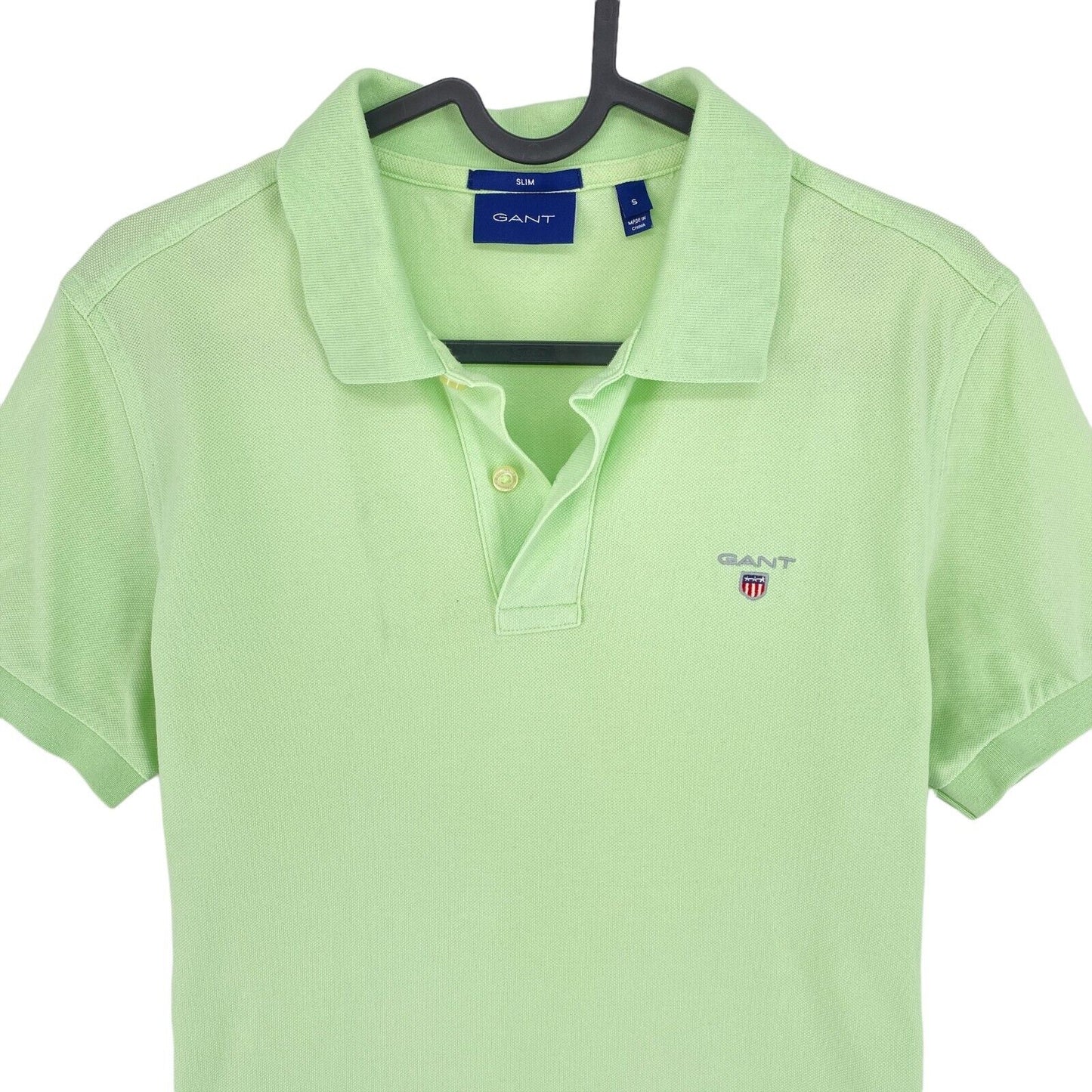 GANT Green Original Slim Pique Rugger Polo Shirt Size S