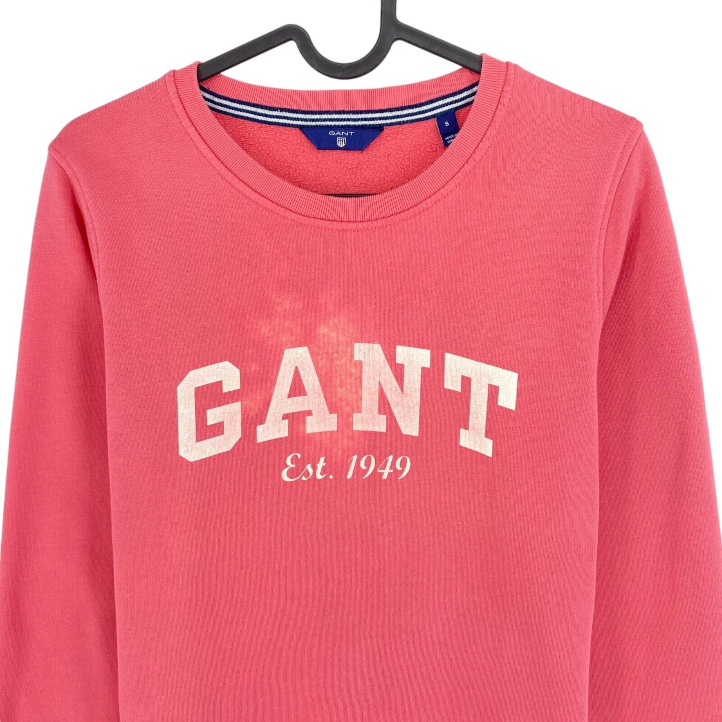 GANT Pullover mit Rundhalsausschnitt und Logo in Rosa, Größe S