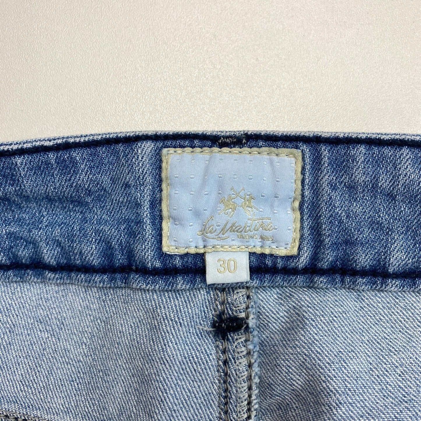 LA MARTINA Blaue verkürzte Jeans Größe W30