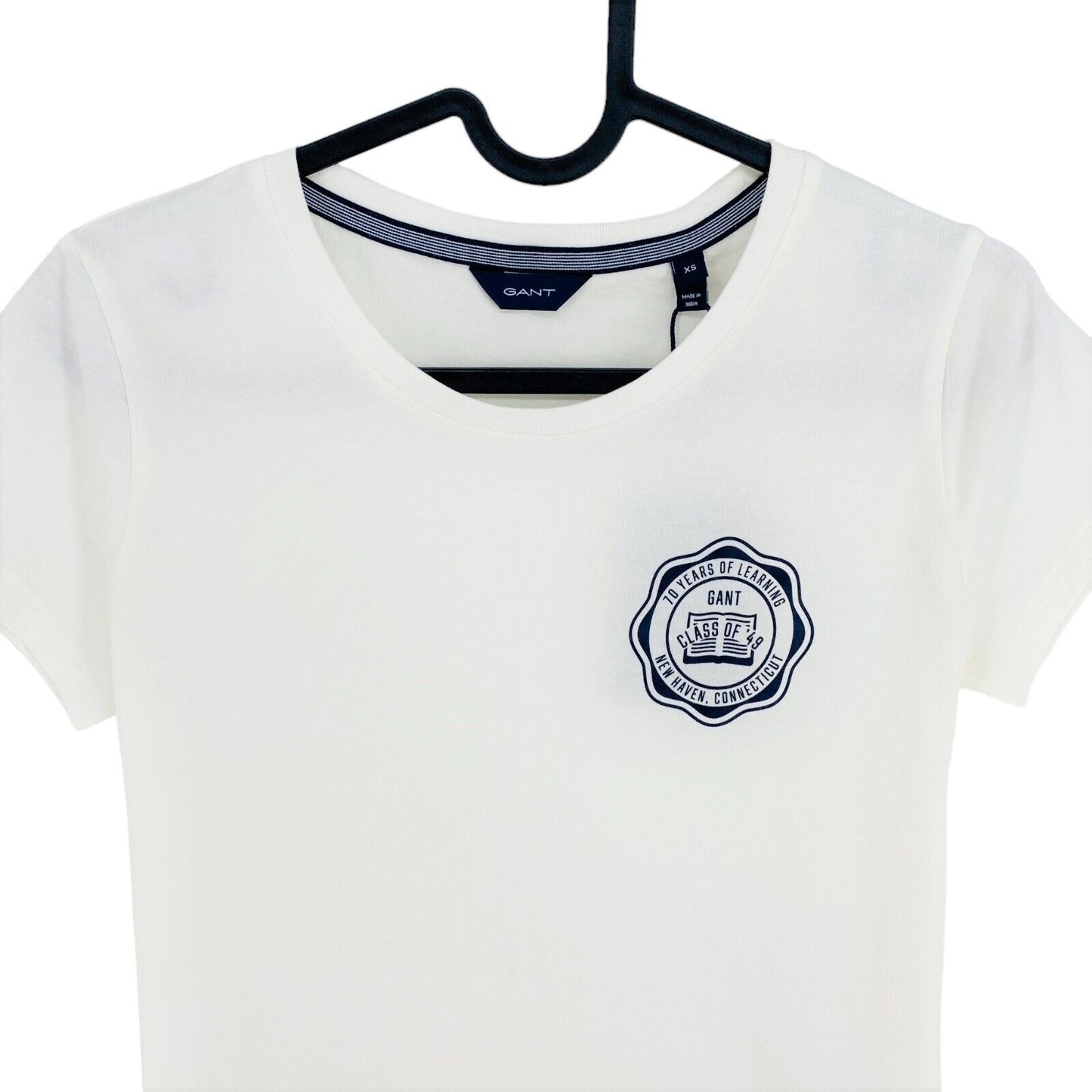 GANT Blanc PR Anniversaire Ras du Cou T-shirt Taille XS