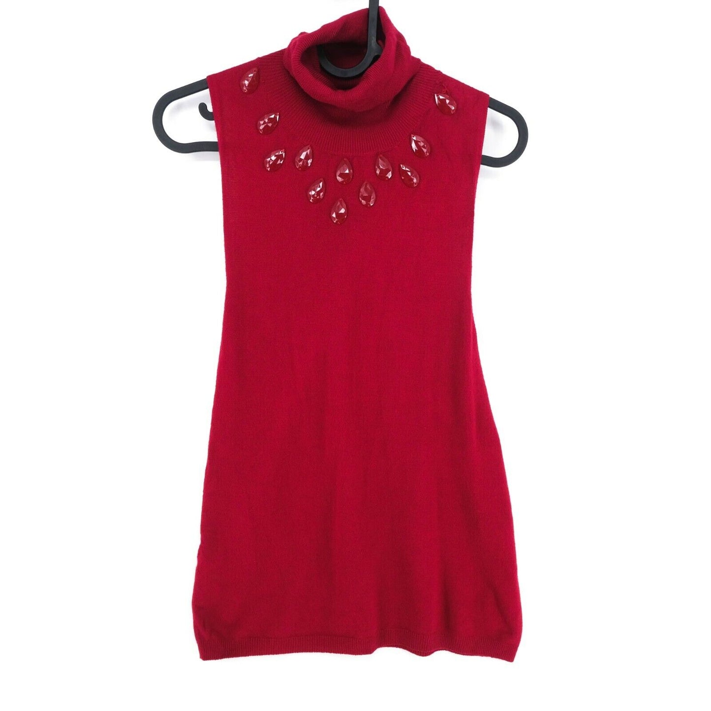 STEFANEL Rotes Rollkragen-T-Shirt, Top, Bluse, Größe L