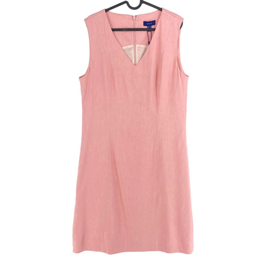 GANT Pink Sleeveless Stretch Linen Dress Size EU 44 UK 18 US 14