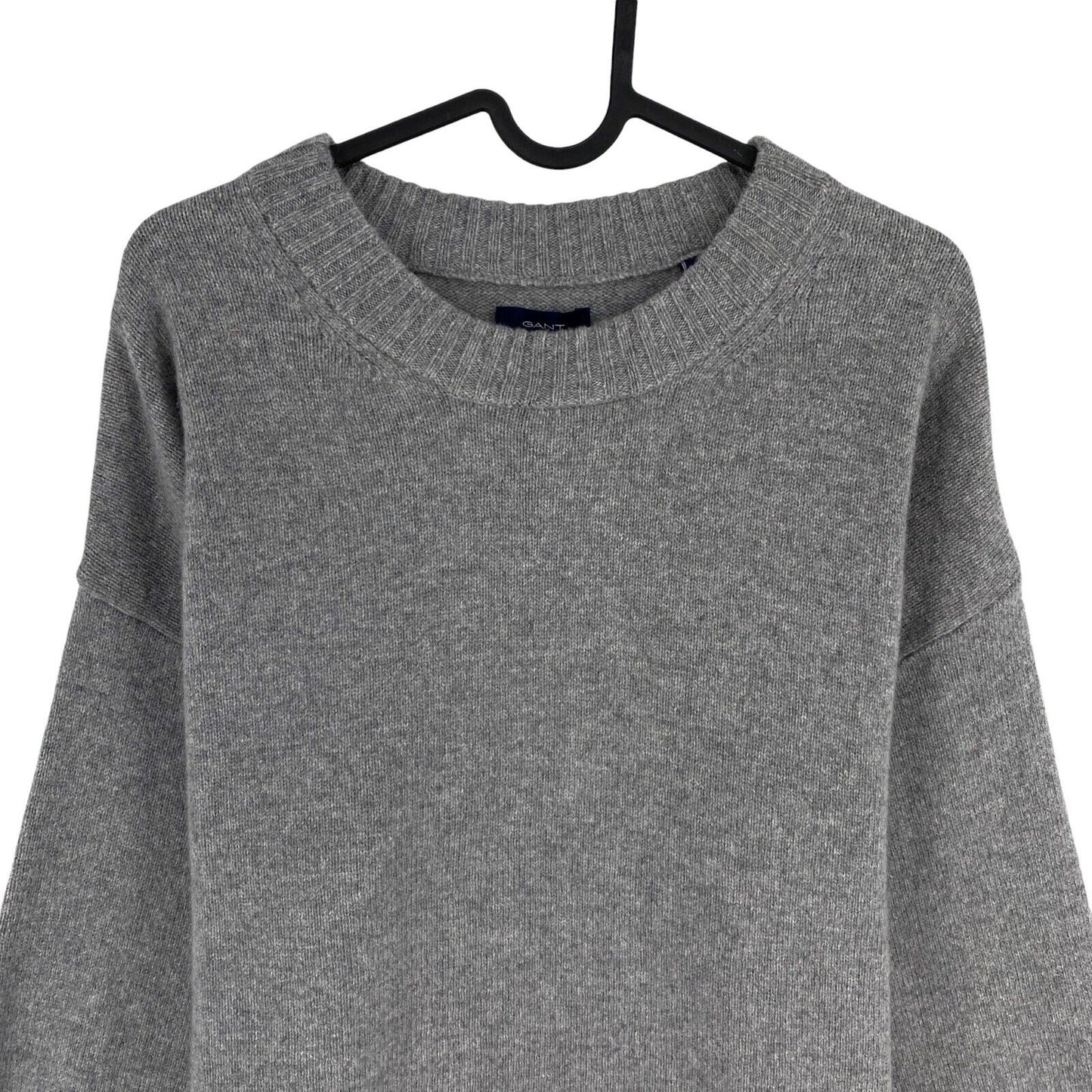 GANT Women Grey Lounge Wool Cashmere Crew Neck Sweater Jumper Size S