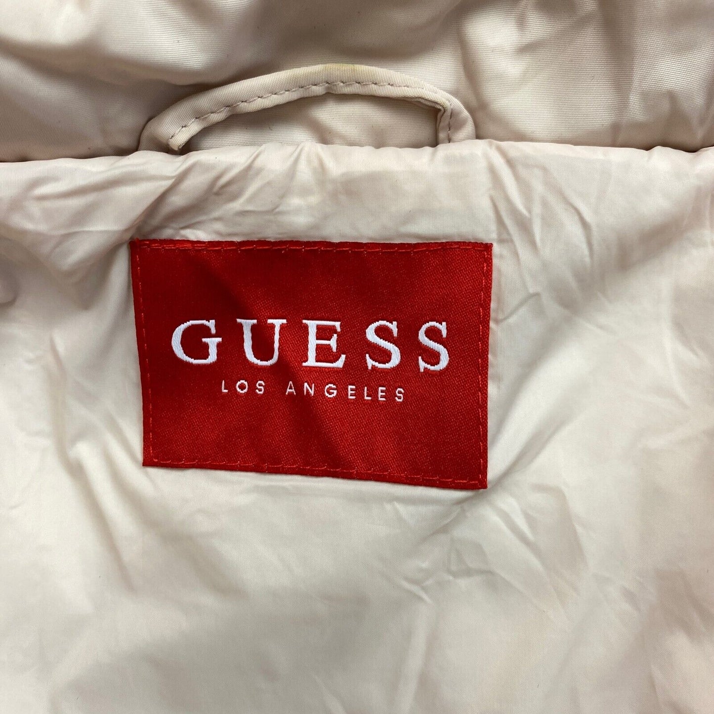 GUESS Manteau doudoune à capuche ceinturé rose clair Taille S