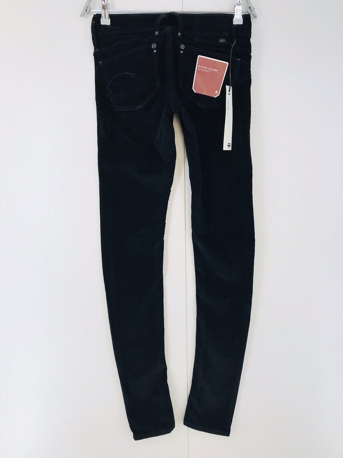 G-STAR RAW LYNN COJ Women Black Skinny Fit Corduroy Trousers W27 L32