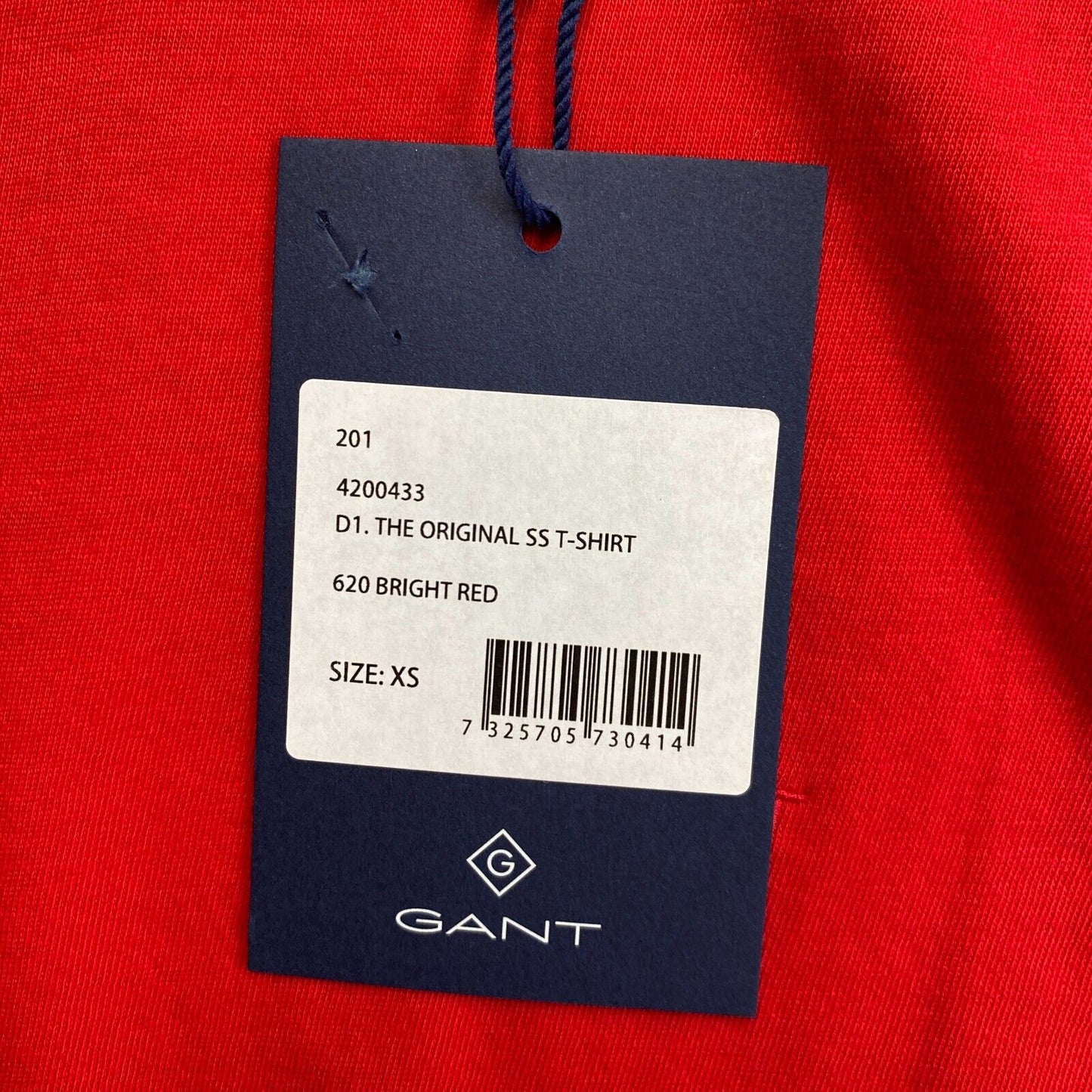 GANT Red Original Crew Neck T Shirt Size XS