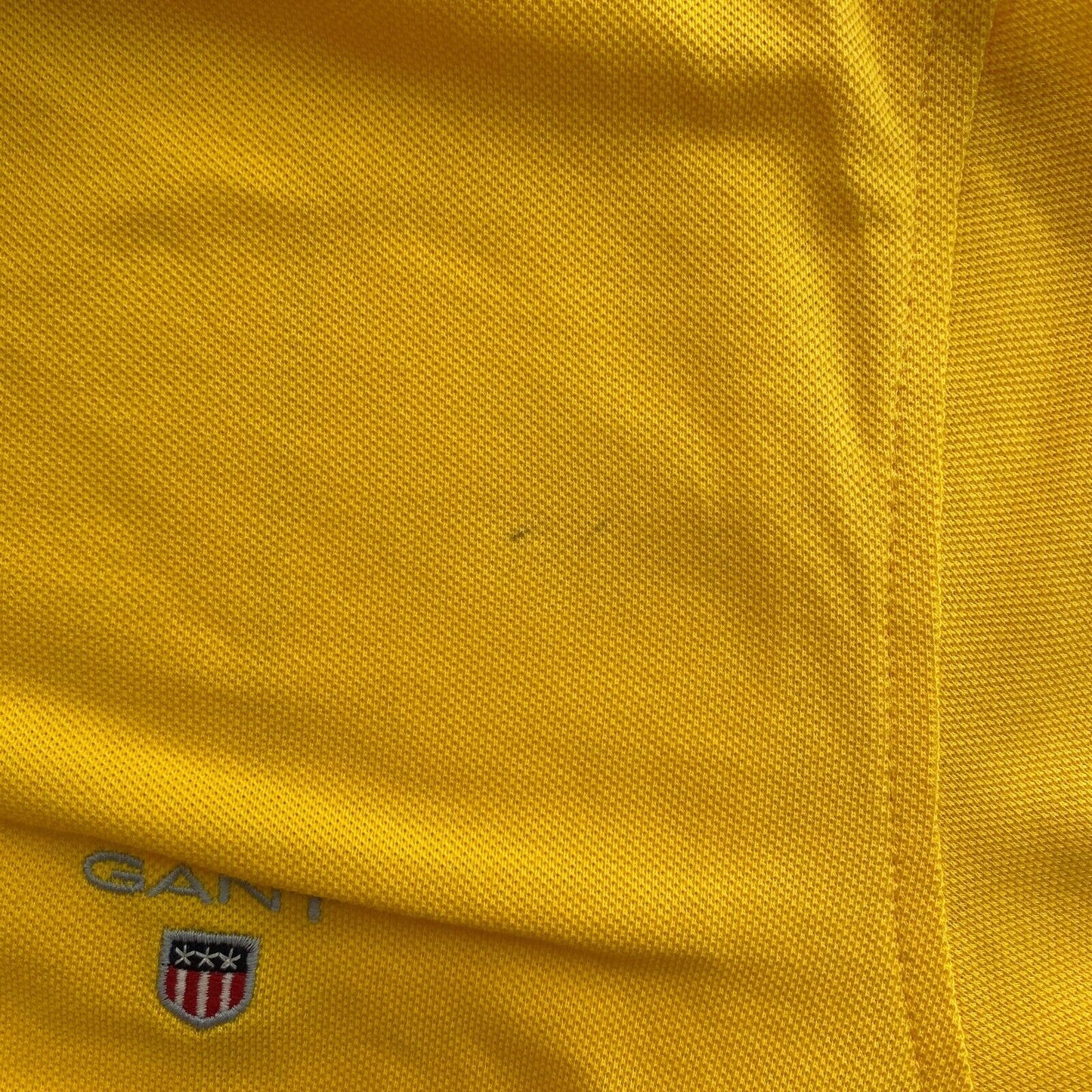 GANT Men Yellow Original Pique Rugger SS Polo Shirt Size M