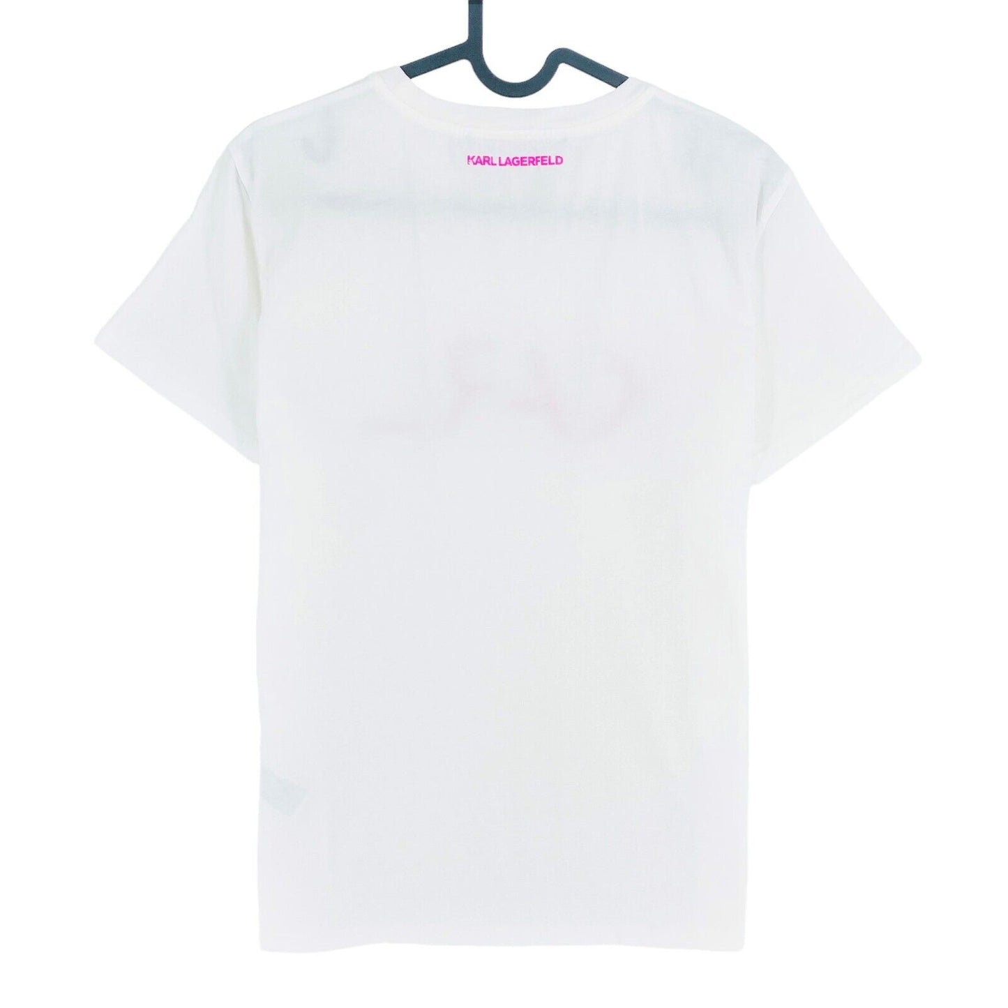 Karl Lagerfeld White Crew Neck T-Shirt Top Size XS