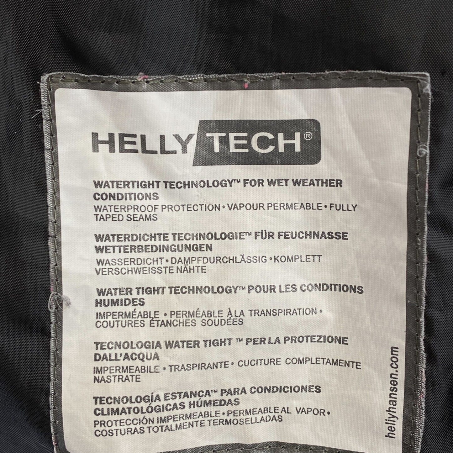 HELLY HANSEN TECH Black Waterproof Hooded Jacket Size M