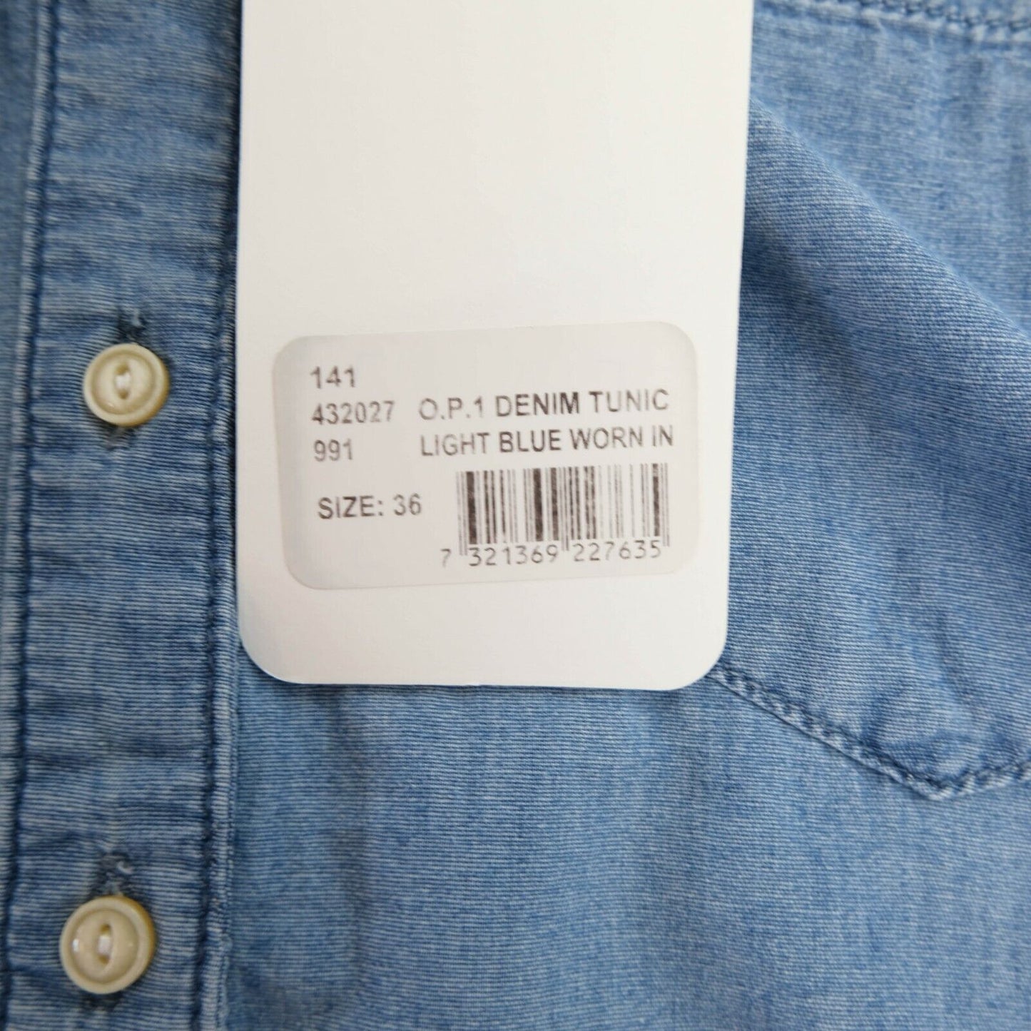 GANT Chemise à col polo en denim bleu Taille EUR 36 UK 10 US 6