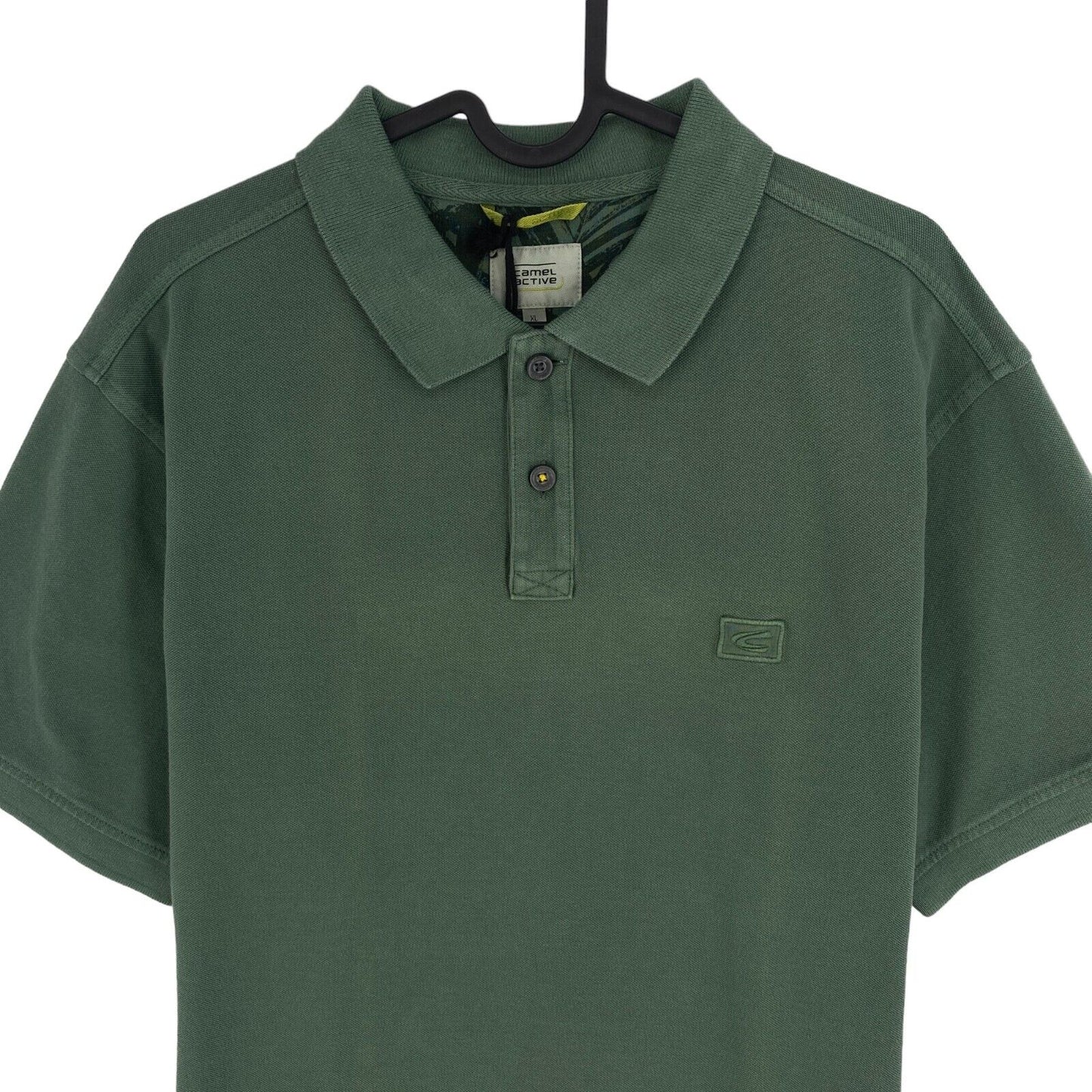 CAMEL ACTIVE Men Green Pique Short Sleeves Polo Shirt Size XL