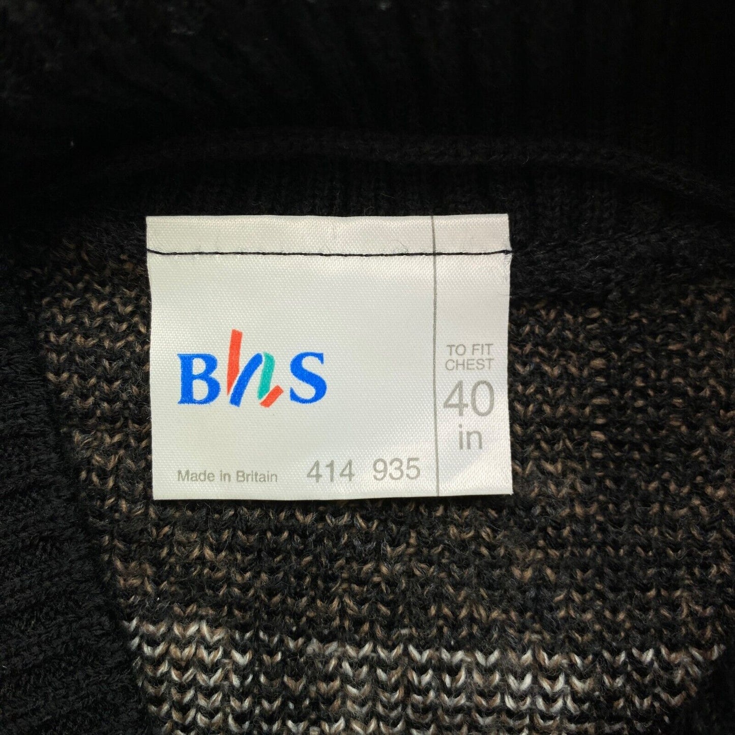 Cosby Vintage Retro 90s BHS Black Sweater Pullover Size M