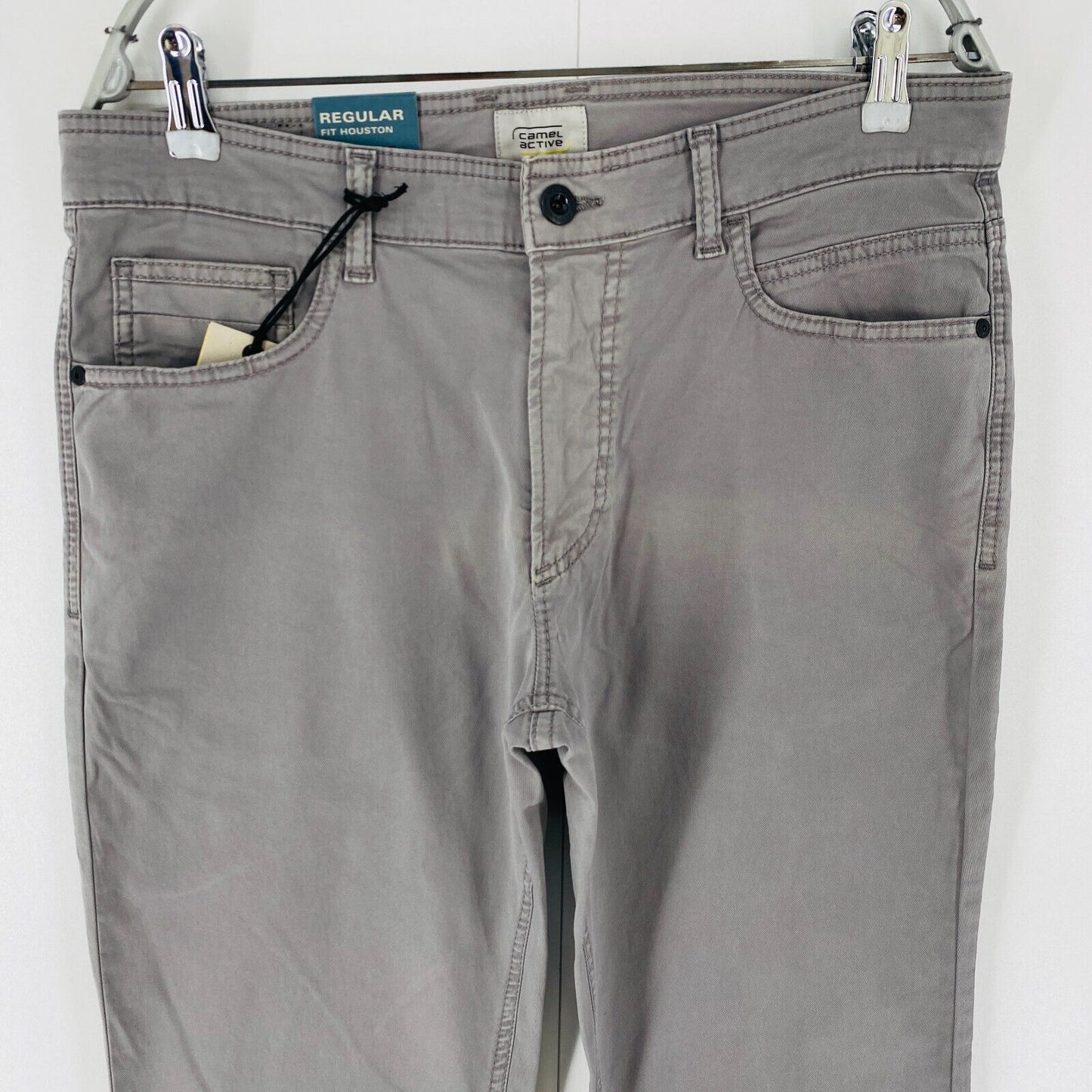 Camel Active HOUSTON Grey Mens Regular Straight Fit Jeans Trousers W33 L32