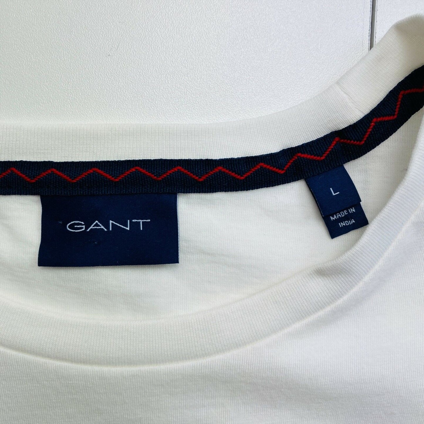 GANT White Nautical Logo Crew Neck T Shirt Size L