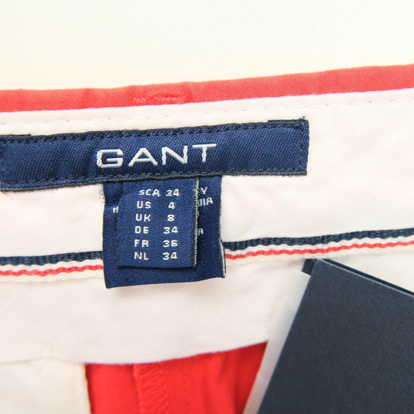 GANT Red Satin Bermuda Shorts Size EU 34 UK 8 US 4