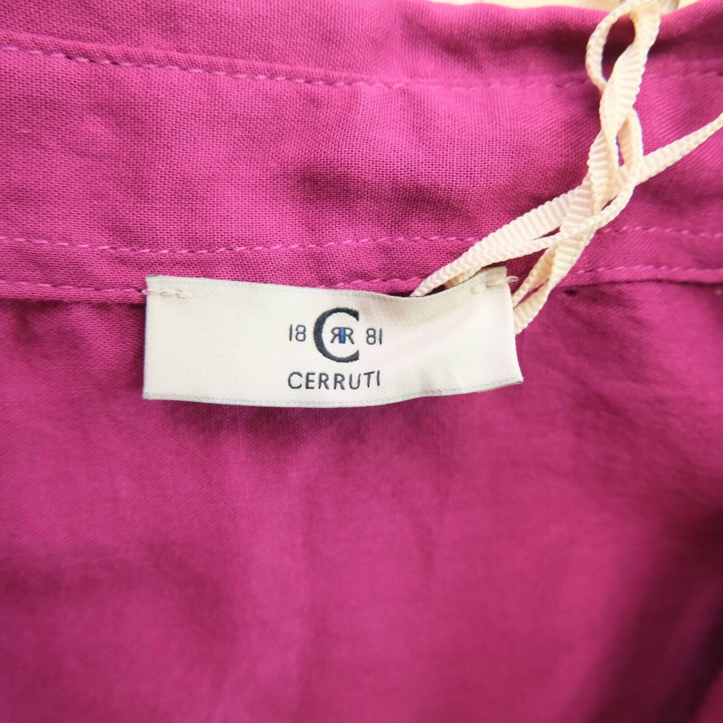 CERRUTI Chemise Deux Poches 100% Coton Rose Foncé Taille S