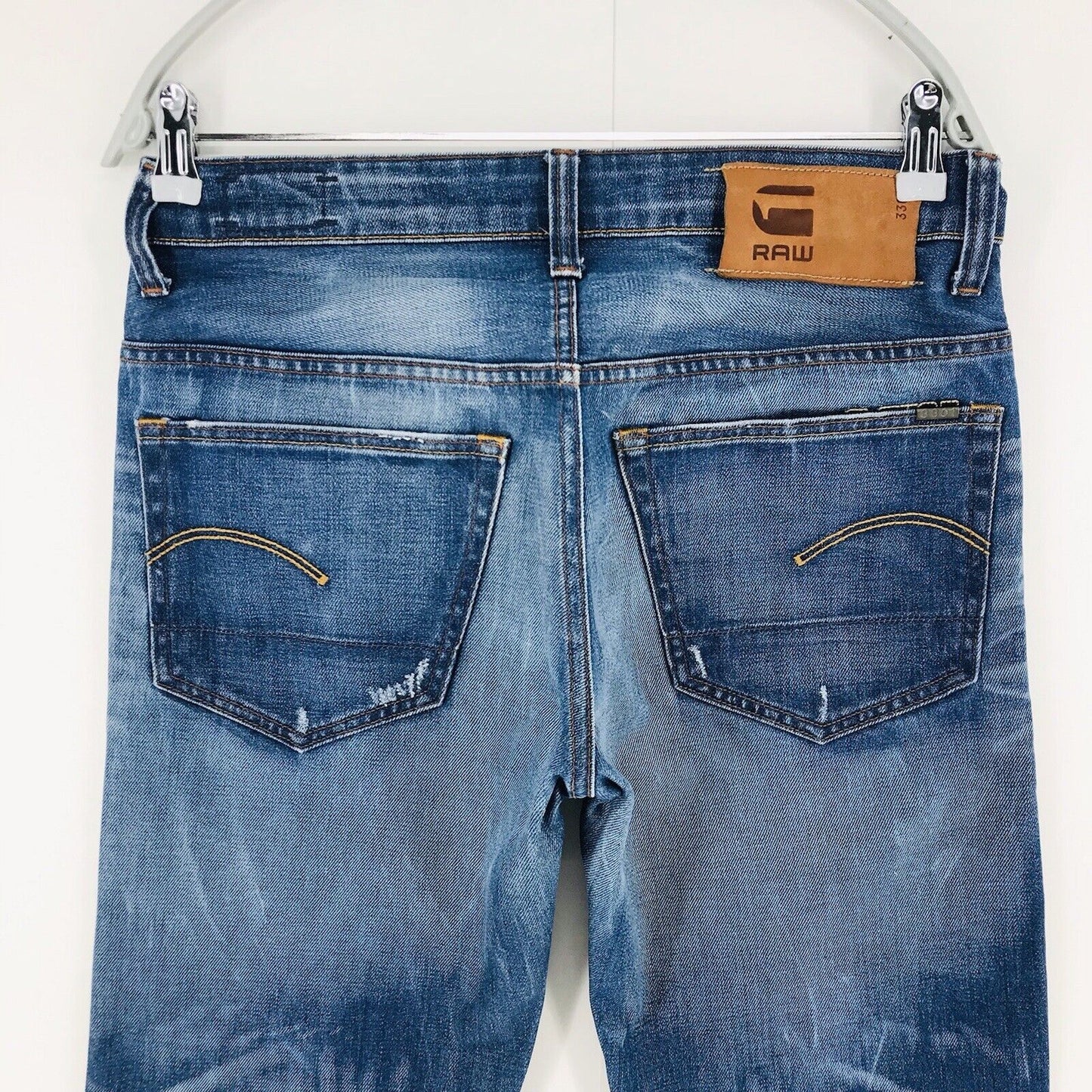 G-STAR RAW 3301 Blue Low Rise Regular Tapered Fit Jeans W30 L32