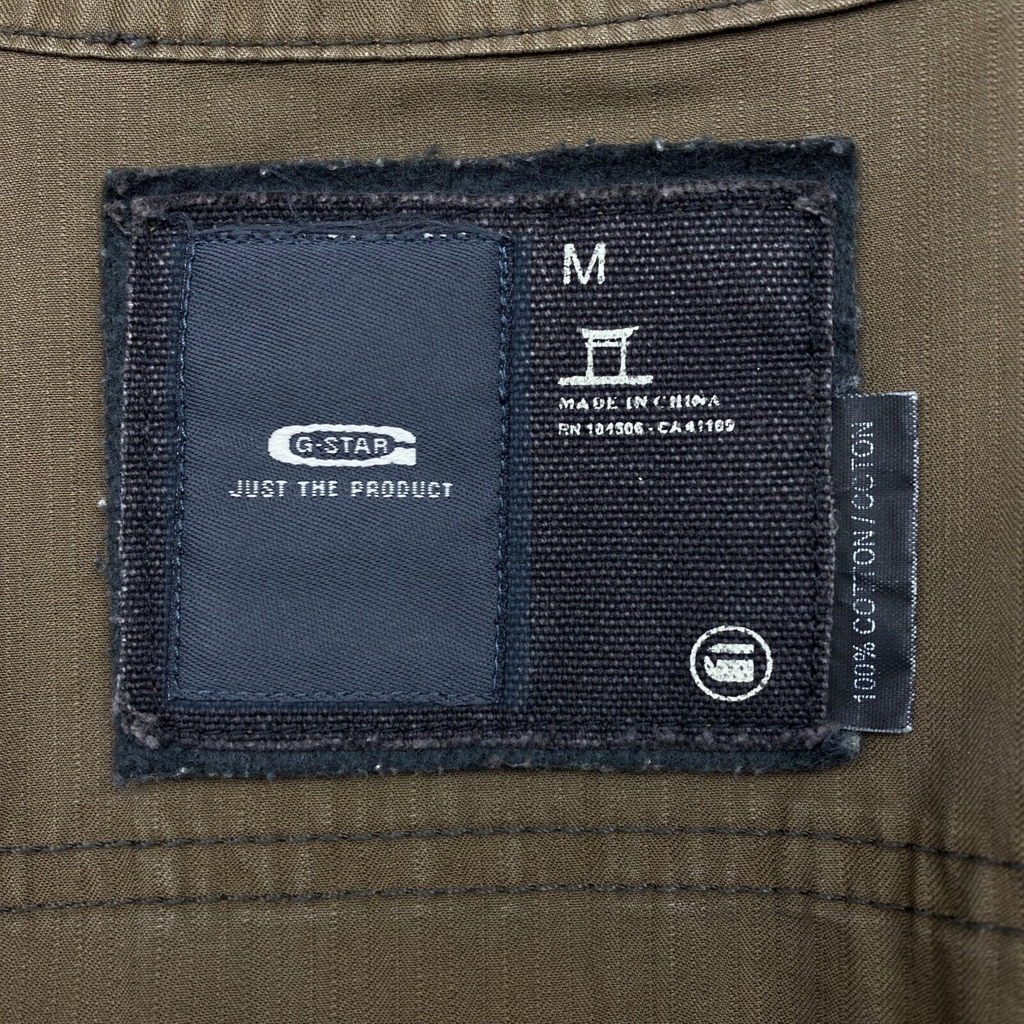 G-STAR RAW Braune Jacke aus 100 % Baumwolle, Größe M