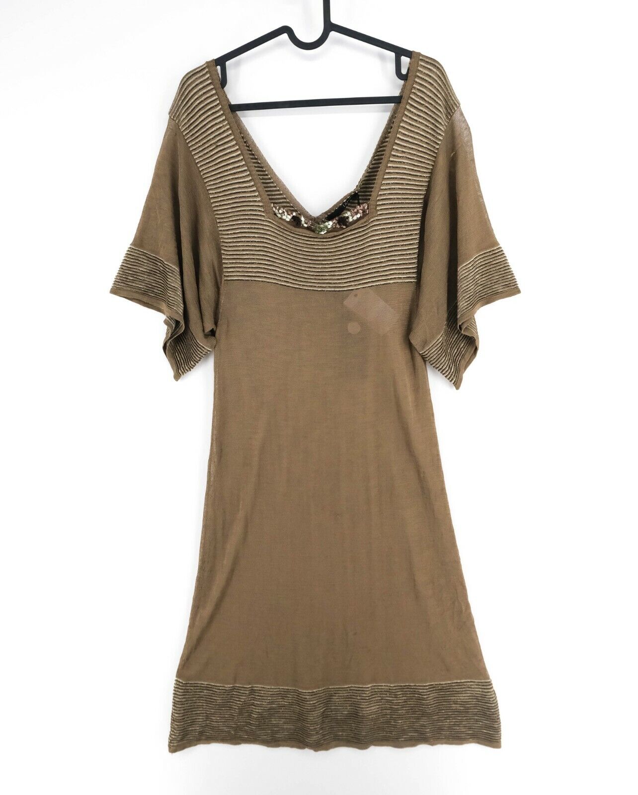 LIU JO Brown Square Neck A Line Dress Size 42