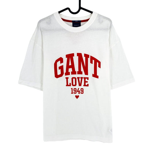 GANT White Logo Unisex Crew Neck T Shirt Size S