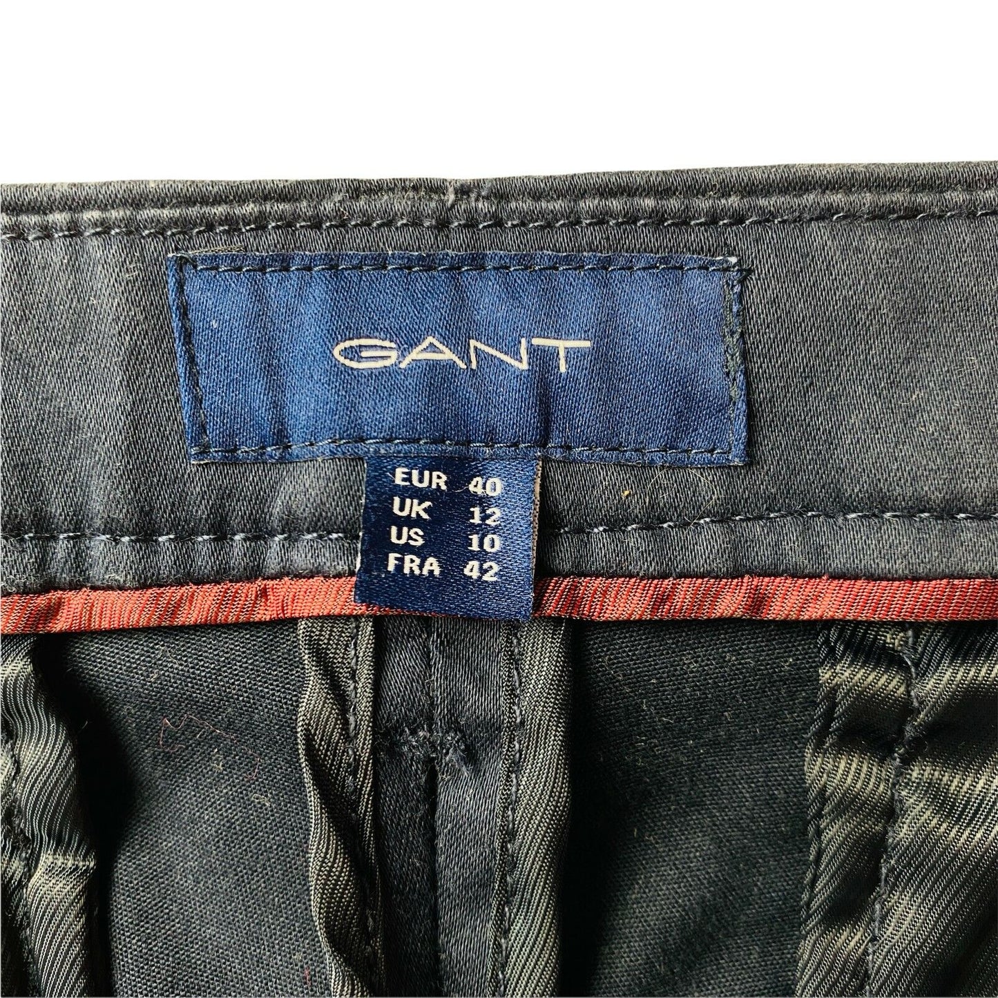 GANT Femme Pantalon Chino Stretch Slim Fit Bleu Marine Taille EUR 40 UK 12 US 10 W32