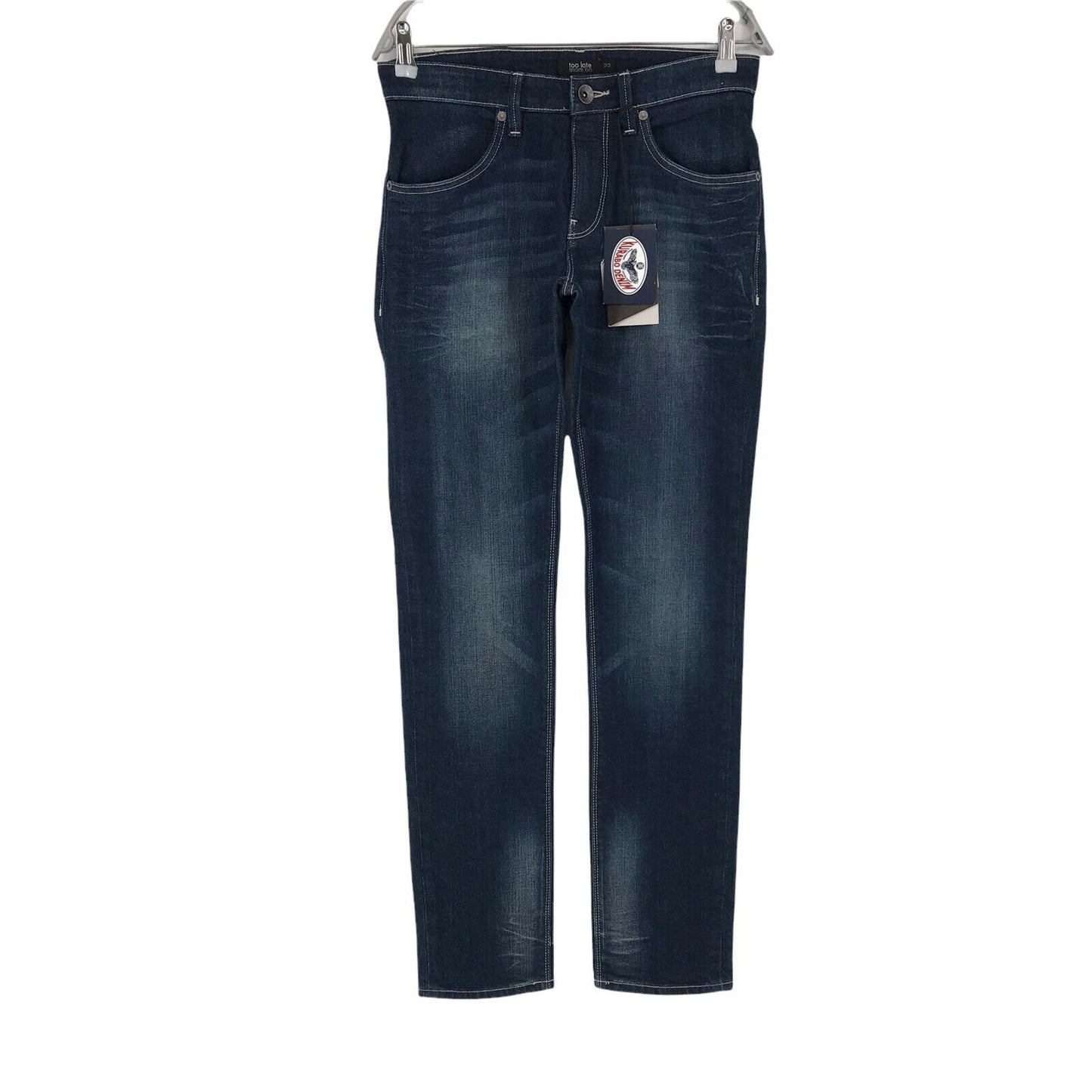 TOO LATE NO MORE Women Blue Stretch Slim Fit Jeans W30