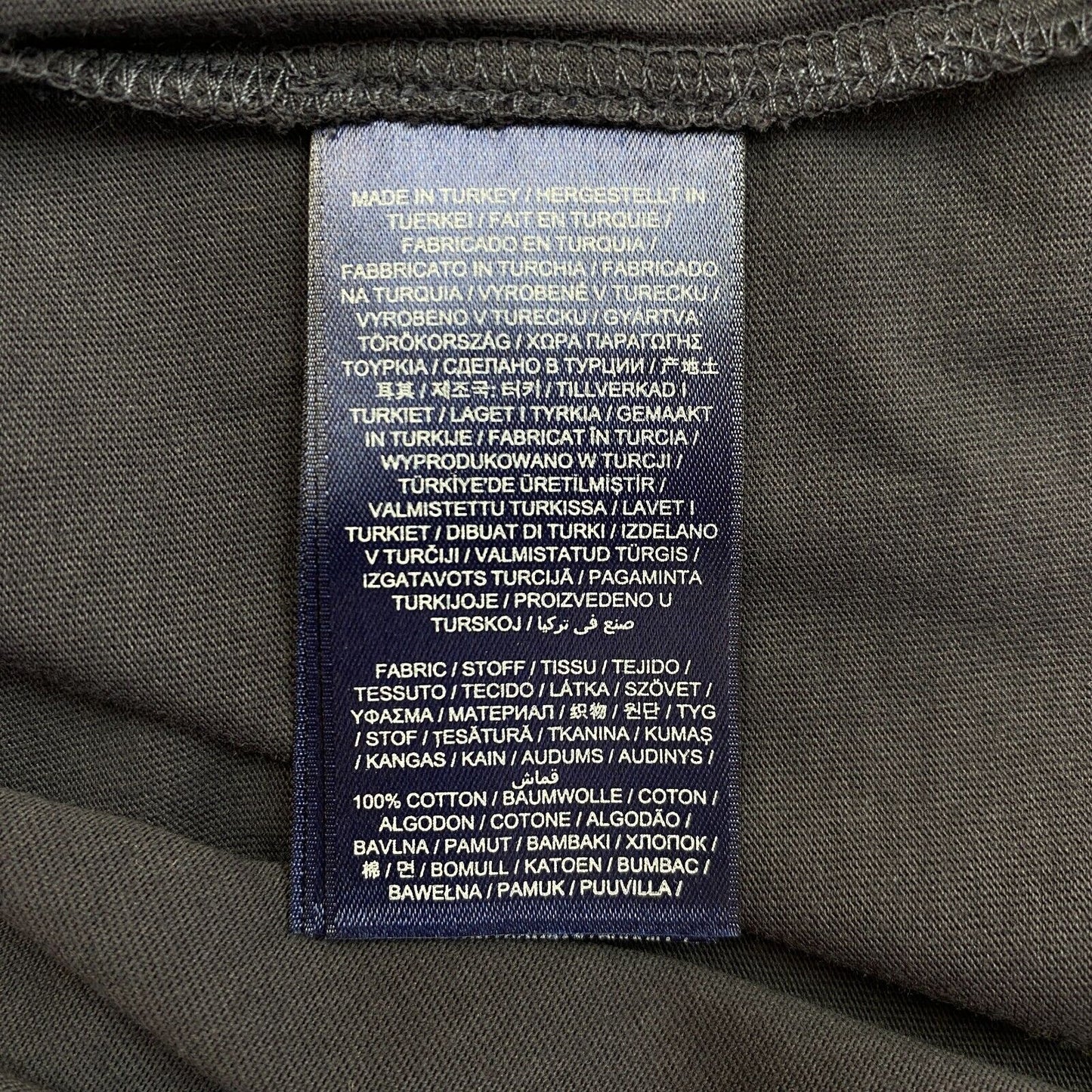 GANT T-Shirt mit Rundhalsausschnitt und kontrastierendem Logo, Marineblau, Größe M