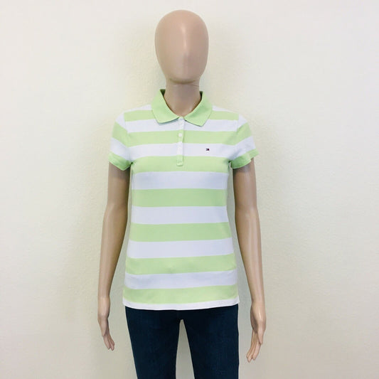 Tommy Hilfiger Green Slim Fit Polo Shirt Blouse Top Size S