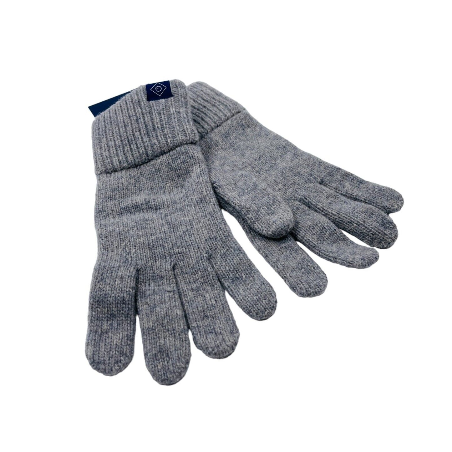 GANT Ladies Grey Wool Blend Warm Knit Gloves One Size